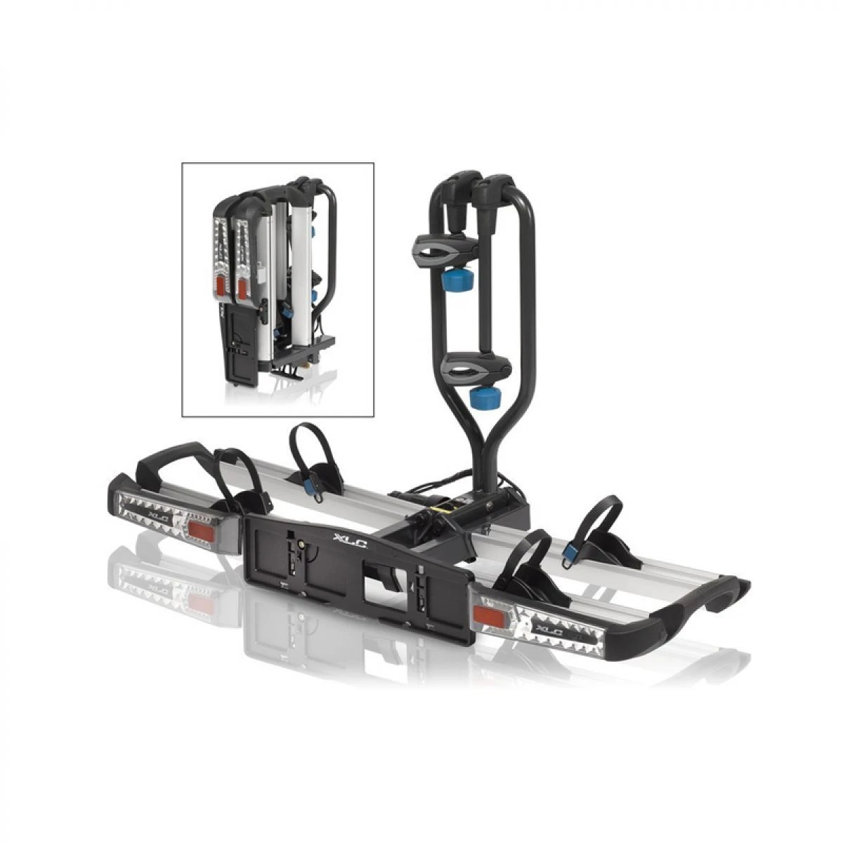 XLC Porte-vélo Azura Easy CC-C06 Pliable, Pour 2 VAE (NON Basculant )